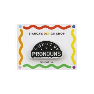 Respect My Pronouns Enamel Lapel Pin Badge/Brooch Trans Nonbinary Pride Gift